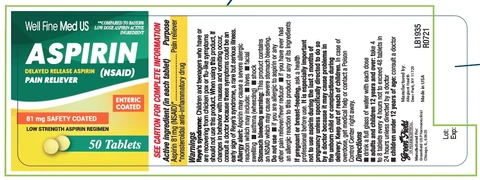 Aspirin 81mg Enteric coatedLow Strength Aspirin Regimen 포장