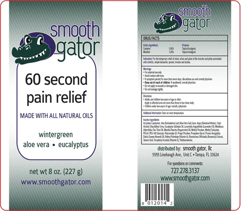 SMOOTH GATOR 60-second Pain Relief 포장