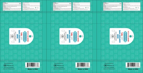 Hand Sanitizer wipe 75% packaging