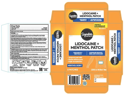 Albertson Lidocaine, Menthol Pain Relief Medicated Patch 포장
