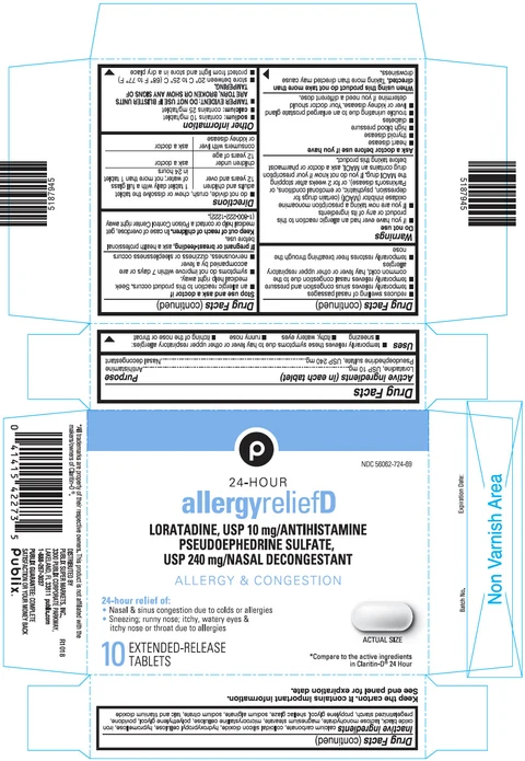 Loratadine and Pseudoephedrine Sulfate packaging