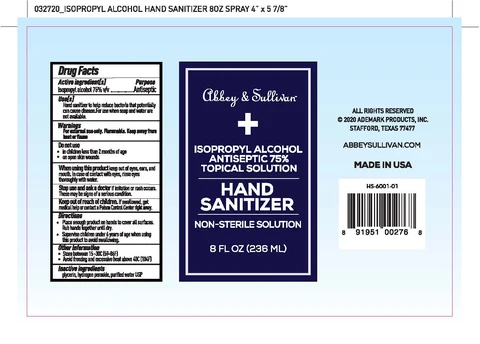 Abbey Sullivan Hand Sanitizer packaging