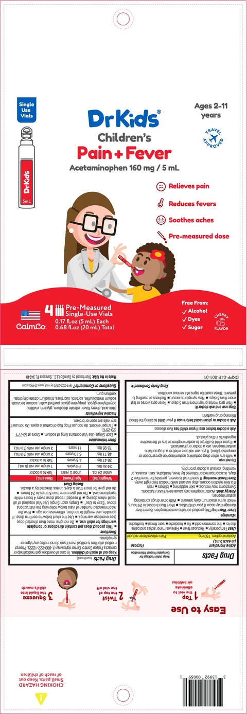 Childrens Pain and Fever packaging