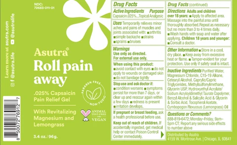 Roll Pain Away Lemongrass packaging