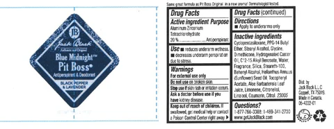Blue Midnight Pit Boss Antiperspirant Deodorant 포장