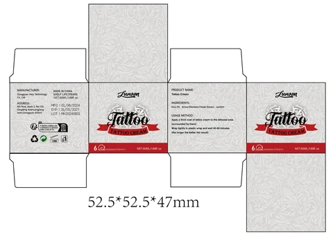 Tattoo Cream packaging