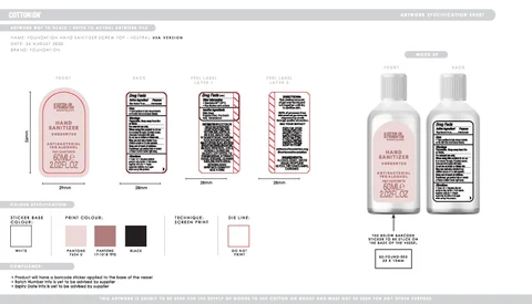 Hand Sanitizer packaging