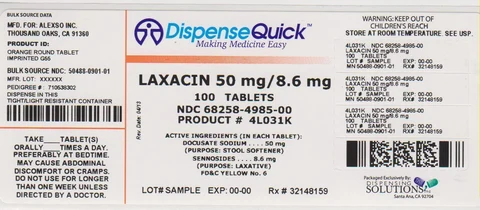 Laxacin packaging