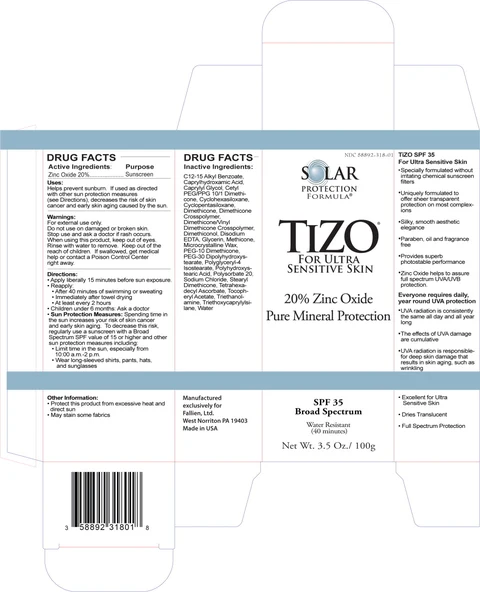 Solar Protection Formula TiZO SPF 35 Sunscreen 포장