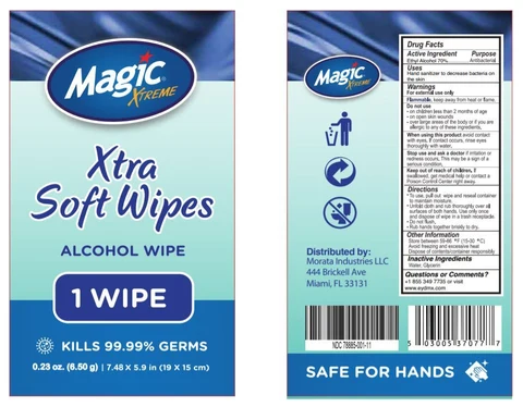 MAGIC XTREME XTRA SOFT ALCOHOL WIPE 1 packaging