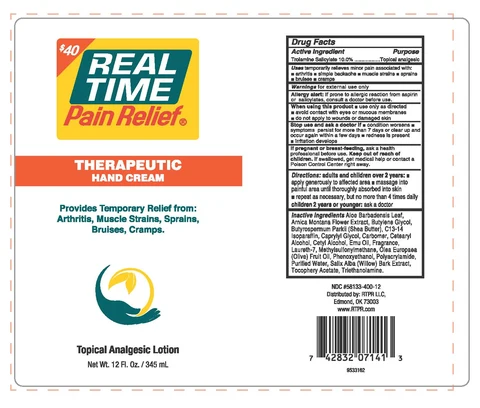 Real Time Pain Relief Therapeutic Hand Cream 포장