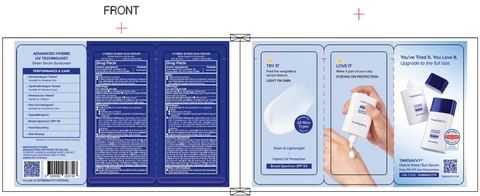 Timesavvy Hybrid Sheer Sun Serum Broad Spectrum SPF 50 packaging