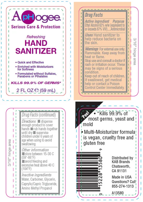 APHOGEE SERIOUS CARE and PROTECTION REFRESHING HAND SANITIZER 포장
