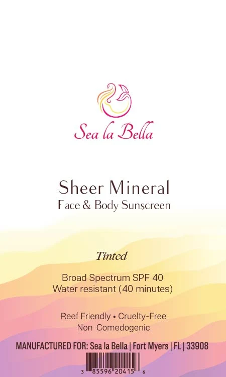 Sheer Mineral Face And Body Sunscreen Tinted 포장