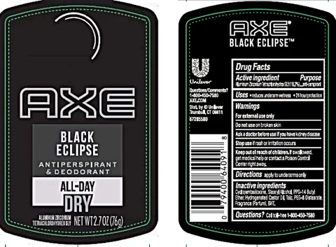 AxeBlack Eclipse Antiperspirant and Deodorant 포장