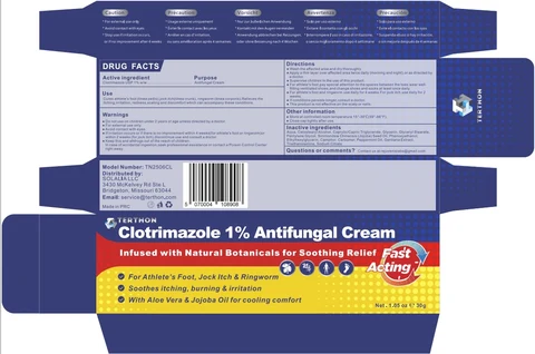 Terthon Clotrimazole 1% Antifungal Cream packaging