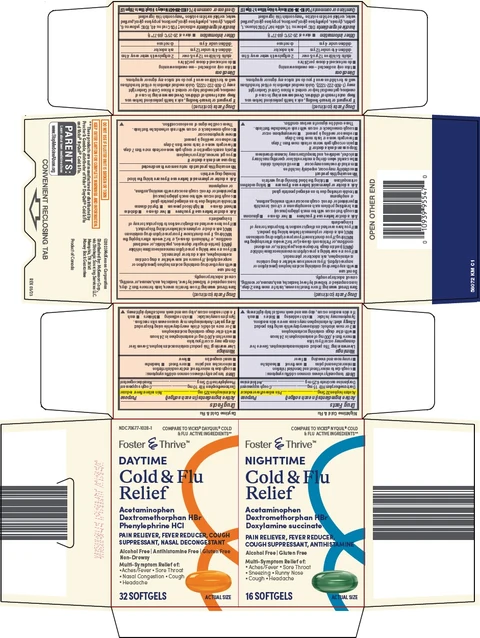 foster and thrive daytime cold and flu relief nighttime cold and flu relief packaging