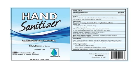 Hand Sanitizer packaging