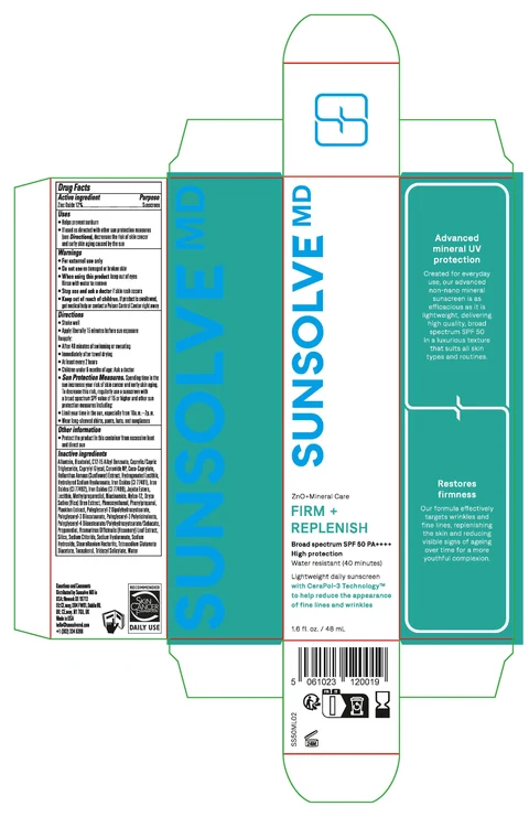 Sunsolve MD Firm and Replenish 포장