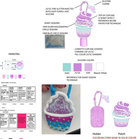 Justice Confetti Cupcake Scented Anti-bacterial Hand Sanitizer 포장
