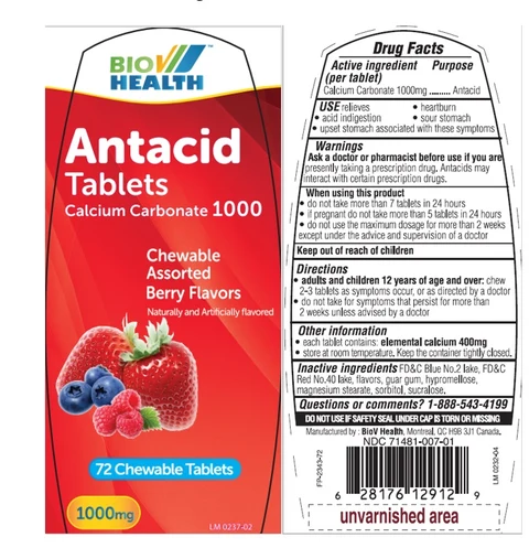 Bio V Antacid Ultra Berry 72ct 포장