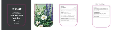White Tea Sage Hand Sanitizer packaging