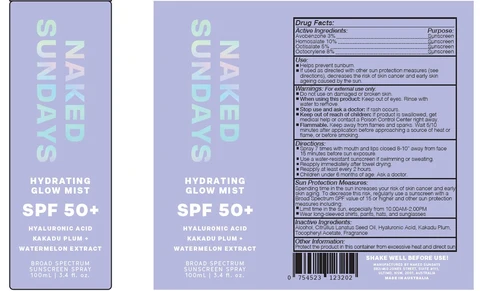HYDRATING GLOW MISTSPF 50 packaging