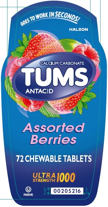Tums Ultra Assorted Berries 72ct
