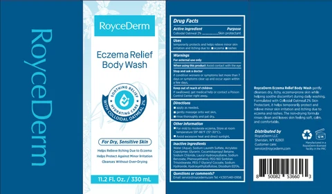 RoyceDerm Eczema Relief Body Wash 포장