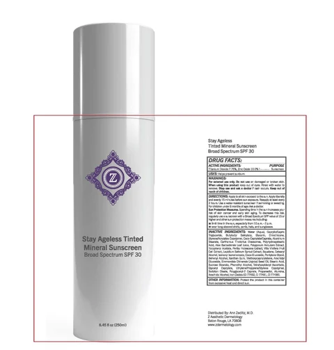 Stay Ageless Tinted Mineral Sunscreen Broad Spectrum SPF30 packaging