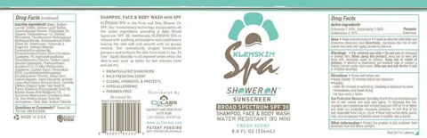 KLENSKIN SHOWERON SUNSCREEN SPASPF-30 packaging