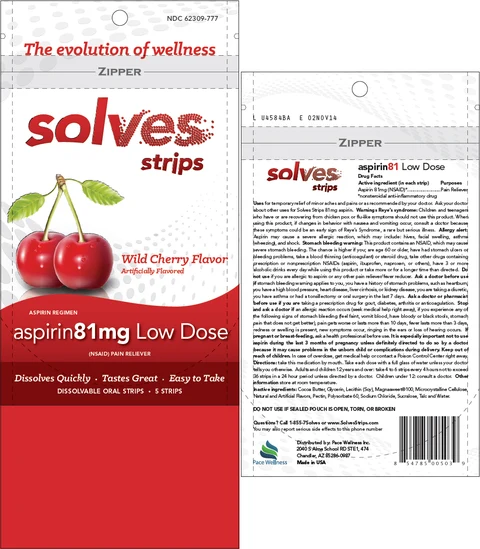 Solves - aspirin Cherry packaging