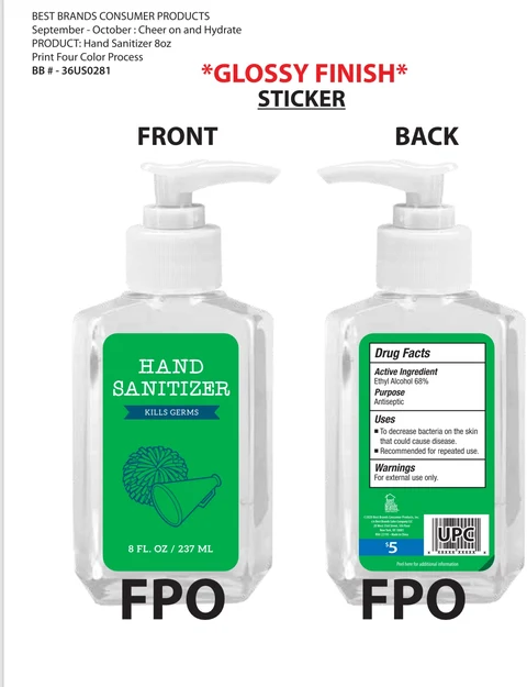 Hand Sanitizer packaging