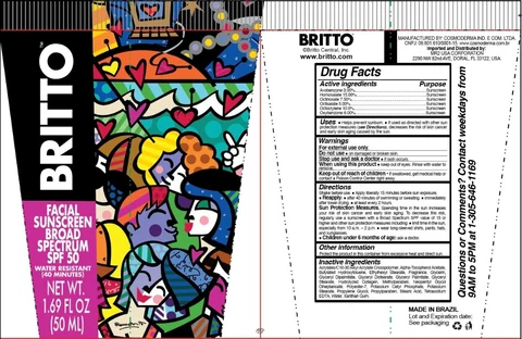 Britto Facial Sunscreen Broad Spectrum SPF 50 packaging