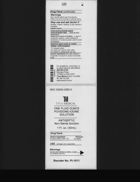 TM TITUS MEDICAL ANTISEPTIC Non Sterile 포장