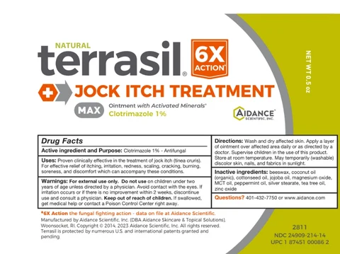 Terrasil Jock Itch Treatment Maximum Strength packaging
