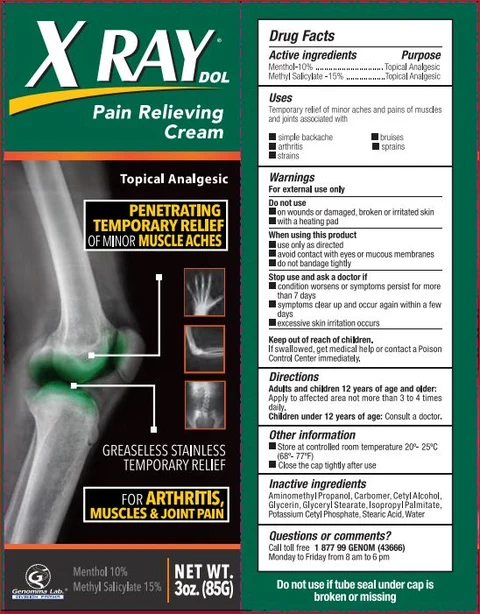 X Ray Pain Relieving packaging