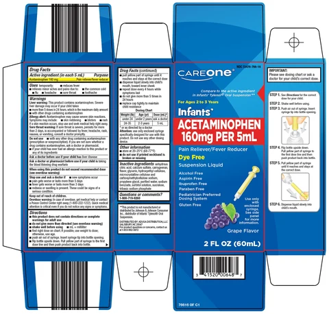 CAREONE INFANTS ACETAMINOPHEN packaging