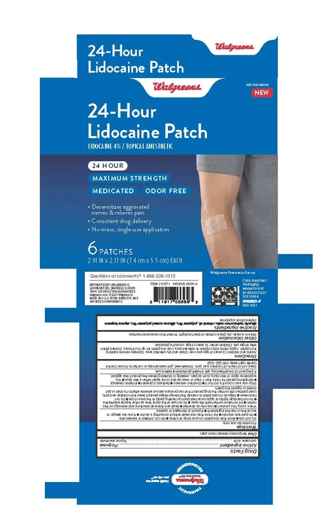 Walgreens 24-Hour Lidocaine Patch 포장