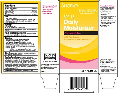 ShopKo Absolute Daily Moisturizing Broad Spectrum SPF15 Sunscreen 포장