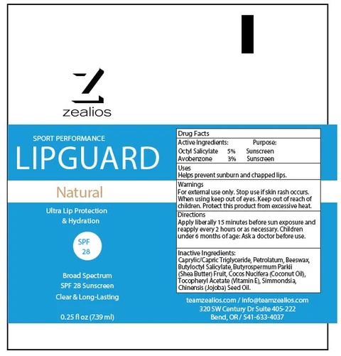 Zealios SPF LipGuard 포장