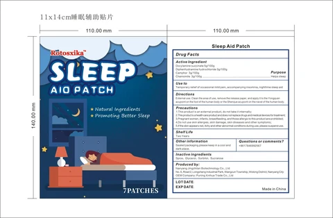 Rotosxika Sleep Aid Patch packaging