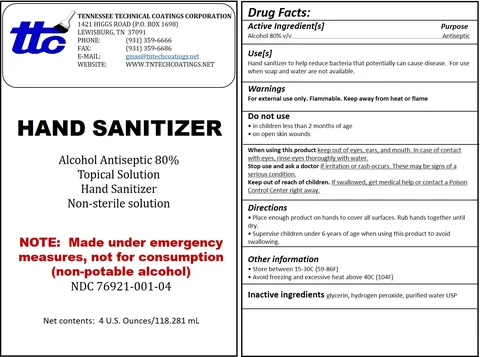 TTC Sanitizer 80 포장