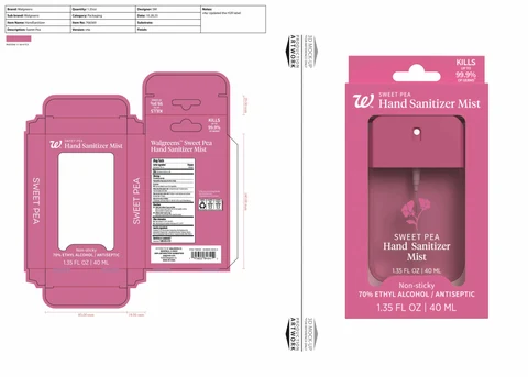 Walgreens Hand Sanitizer Sweet Pea packaging