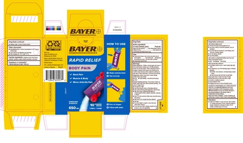 Bayer Rapid ReliefBody Pain 포장
