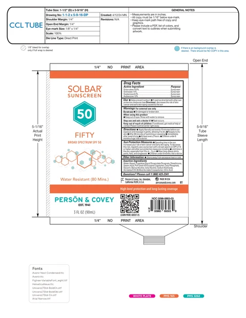 SOLBAR SUNSCREEN 50 FIFTY 포장
