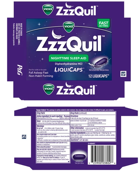 ZzzQuilNighttime Sleep-Aid 포장