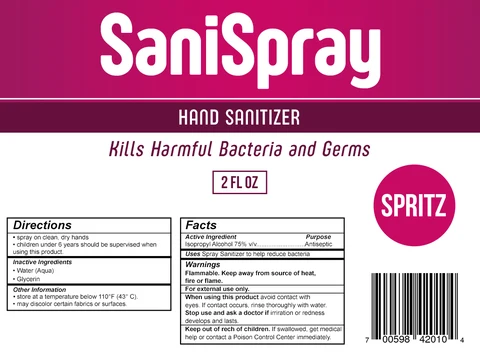 Sanispray 70% 포장