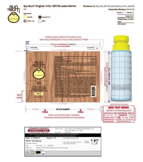 Sun Bum 50 Premium Moisturizing Sunscreen Roll-On 포장