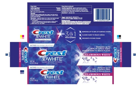 Crest 3D WhiteGlamorous White 포장